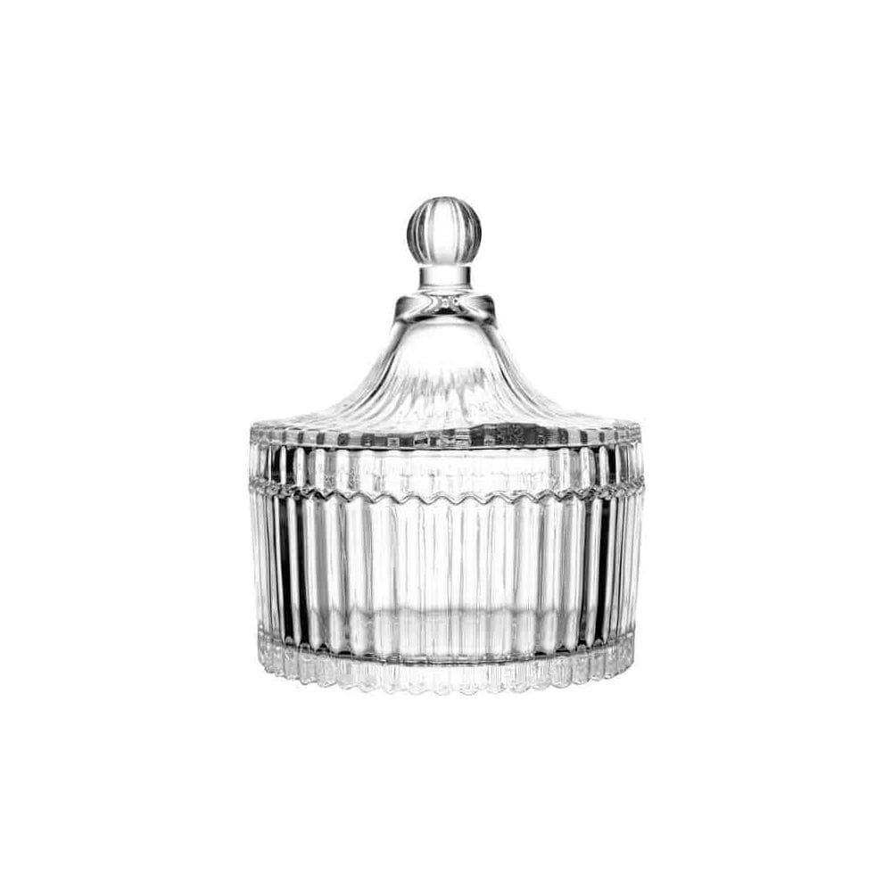 Potiche Bomboniere de Vidro Carrossel 10,5x12,5cm P/ Decoração e Armazenamento