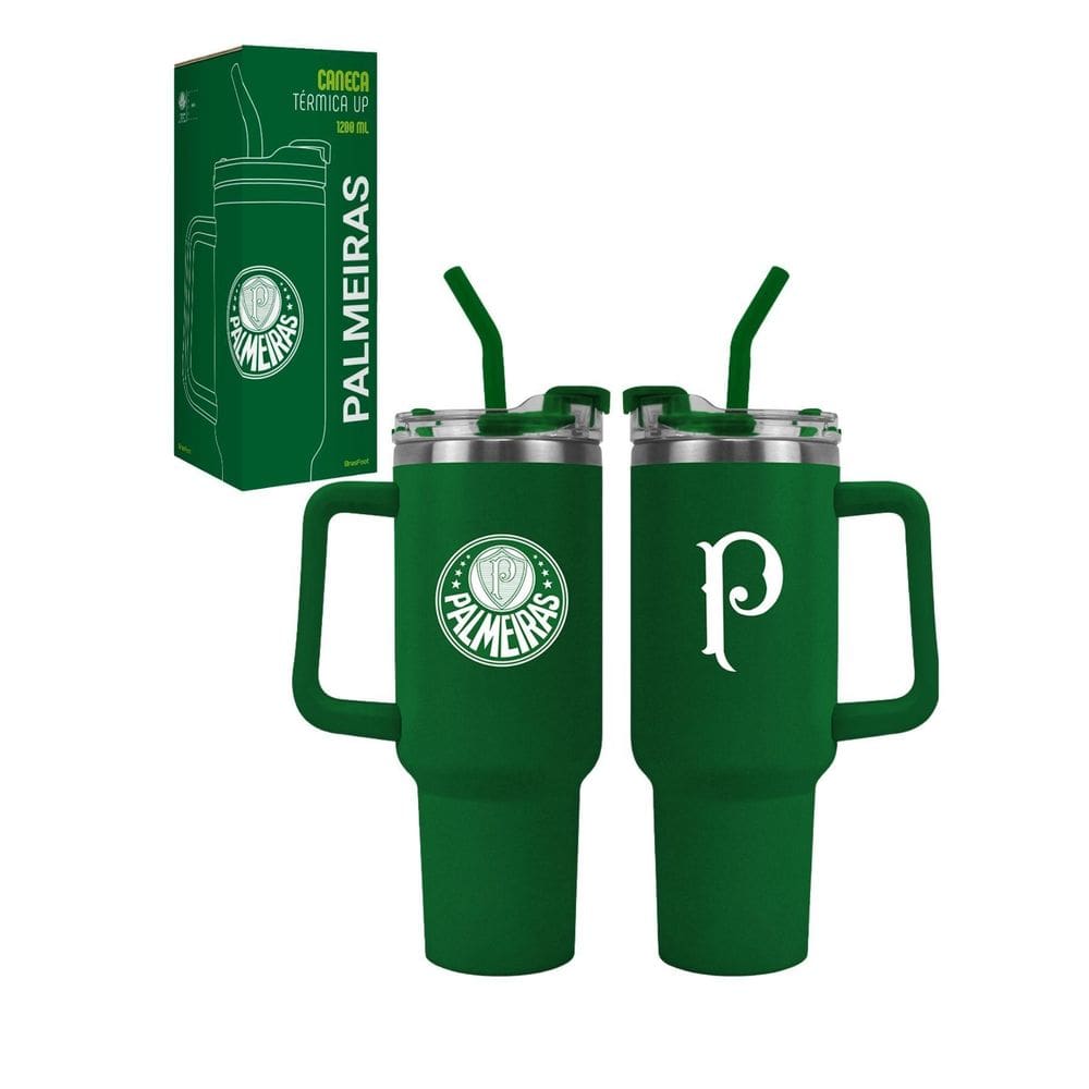 Caneca Copo Térmico Up 1,2 L Time Oficial Canudo