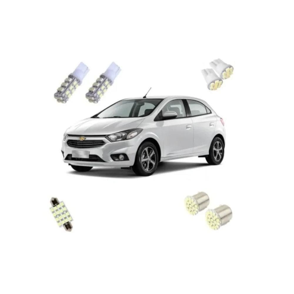 Kit Lâmpada Led Onix 2013 2014 2015 16 17 18 2019 Sup Branca