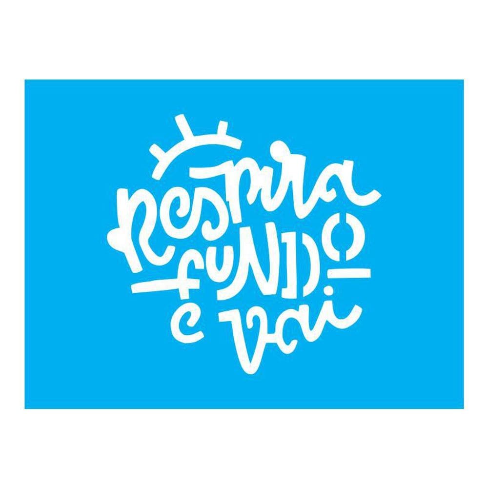 Stencil Tamako Respira Fundo E Vai - 15X20Cm - Ref A2448