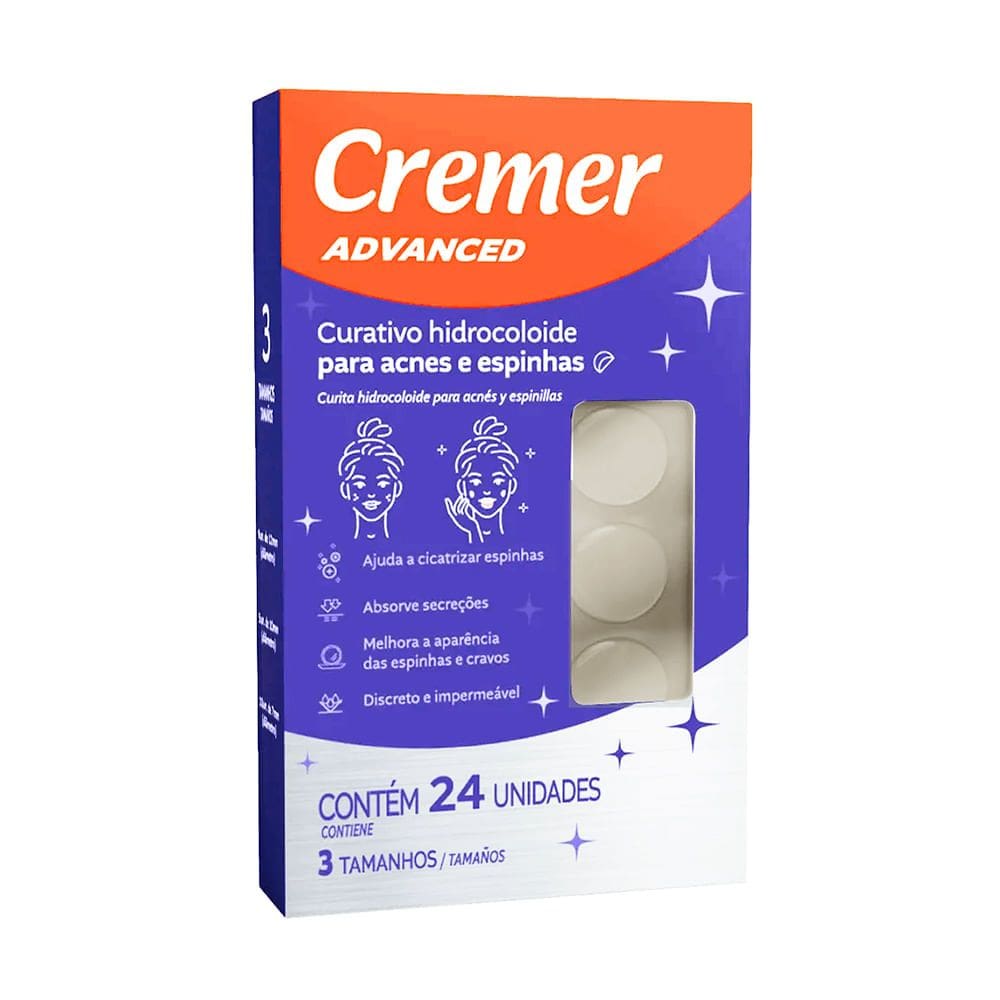 Curativo Cremer Para Acnes E Espinhas Com 24 Unidades