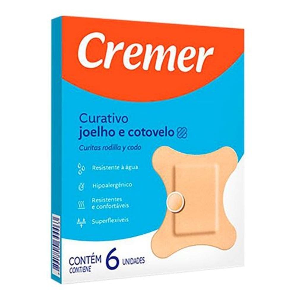 Curativo Cremer Para Joelho E Cotovelo Com 6 Unidades