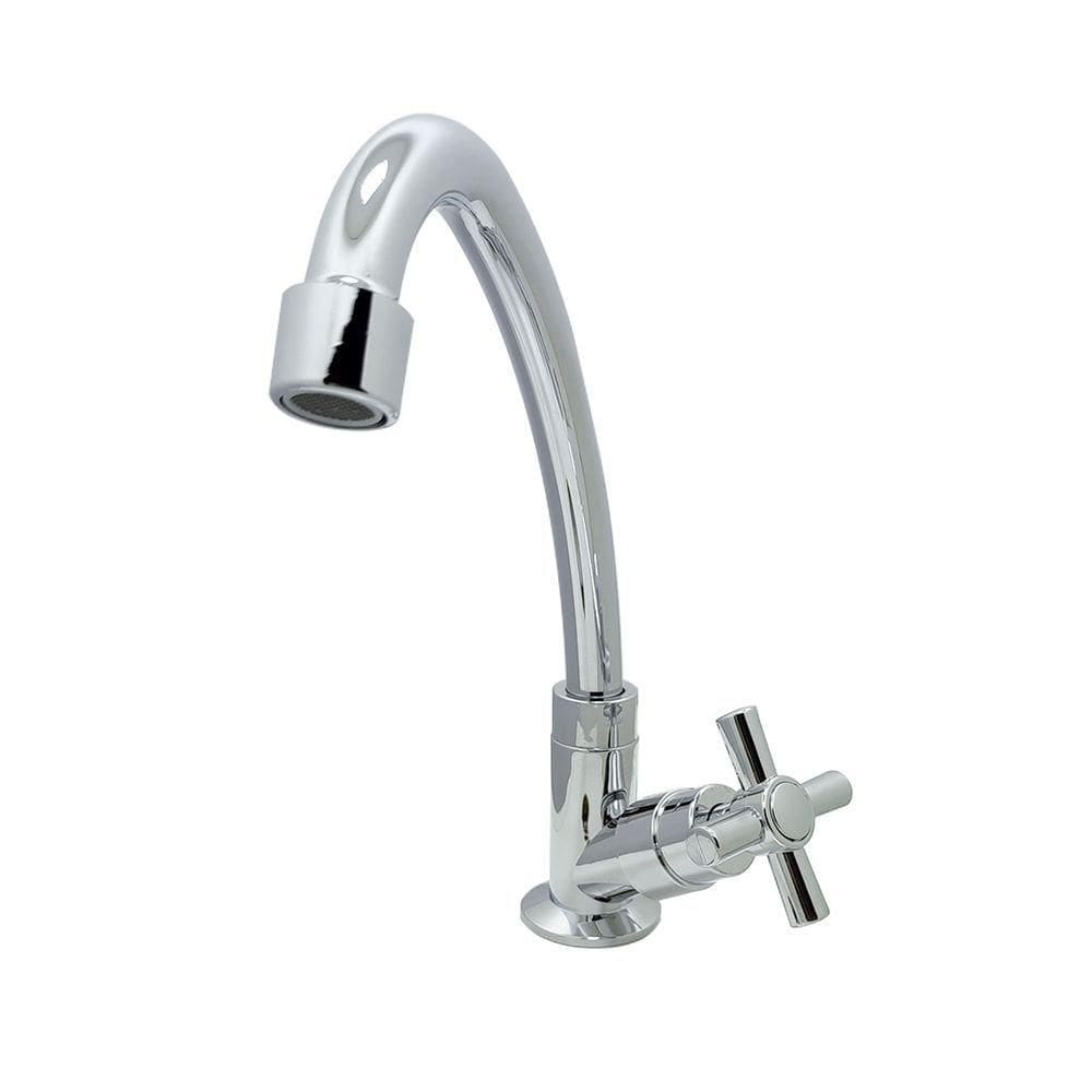 Torneira Pia Bancada Mesa Cozinha Bica Móvel Cromado Abs 1/4 De Volta