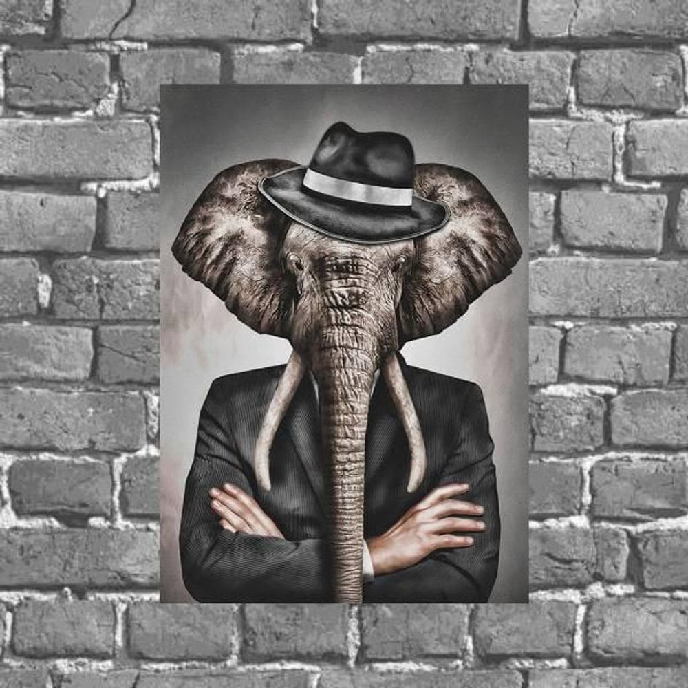 Placa Decorativa Sr Elefante 18X27Cm