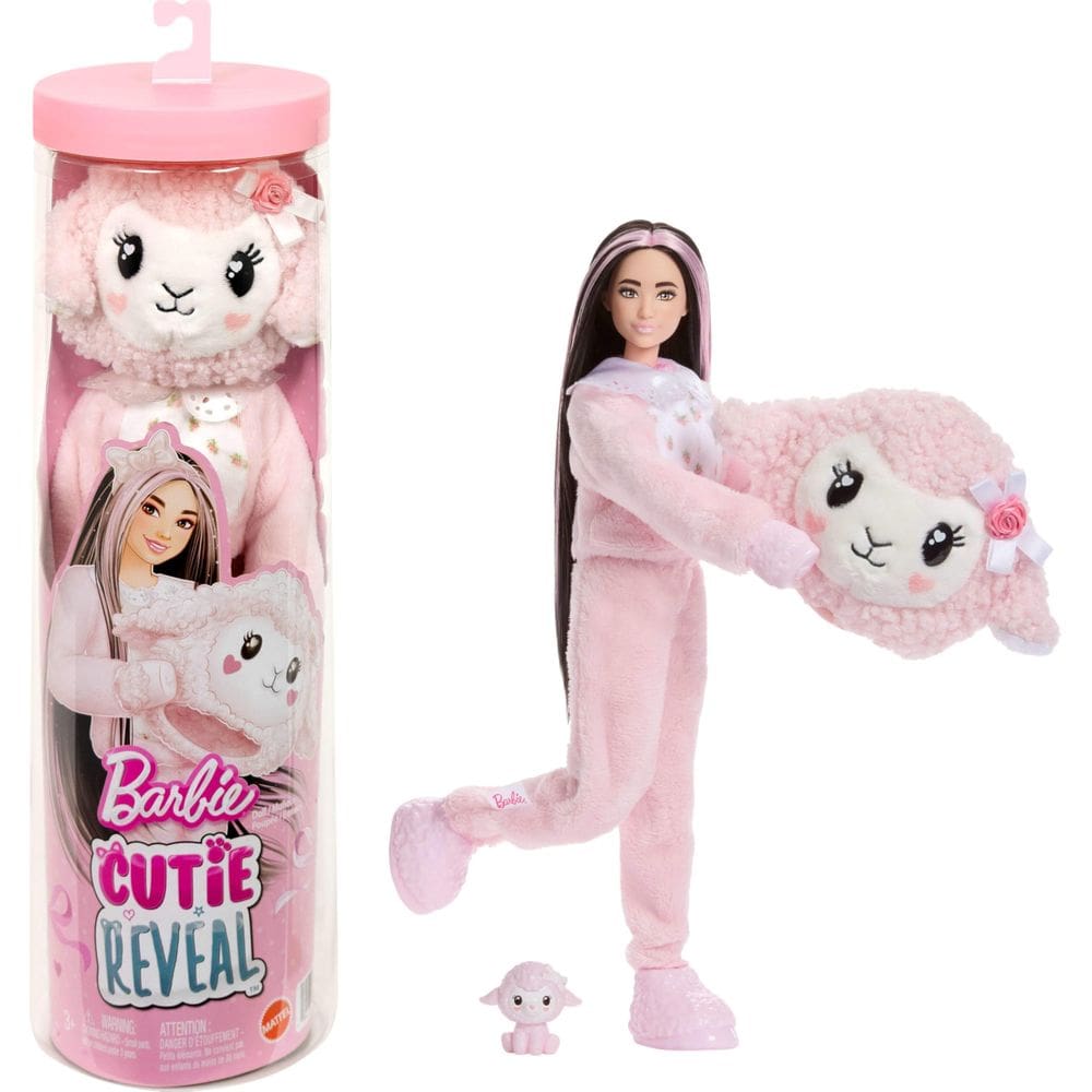 Boneca Barbie Cutie Reveal Série Cuddly com 10 Surpresas