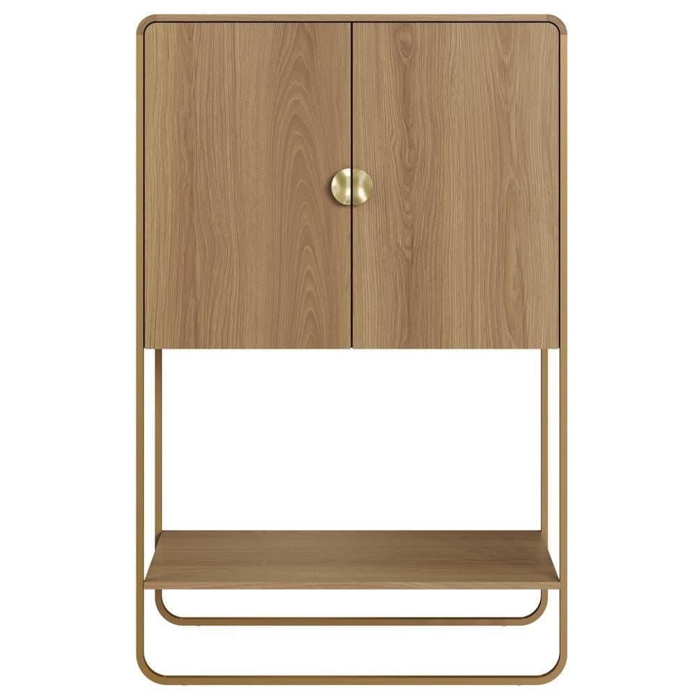 Balcao Cafe Bar Organico 2 Portas 90 Cm 28069 Artesano Hanover Dourado