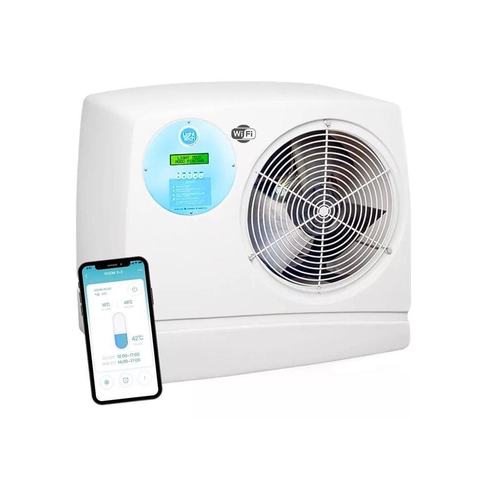 Trocador De Calor Wi-fi Monofásico Para Aquecimento De Piscinas Até 35 Mil Litros Nano Lt 35n - Light Tech
