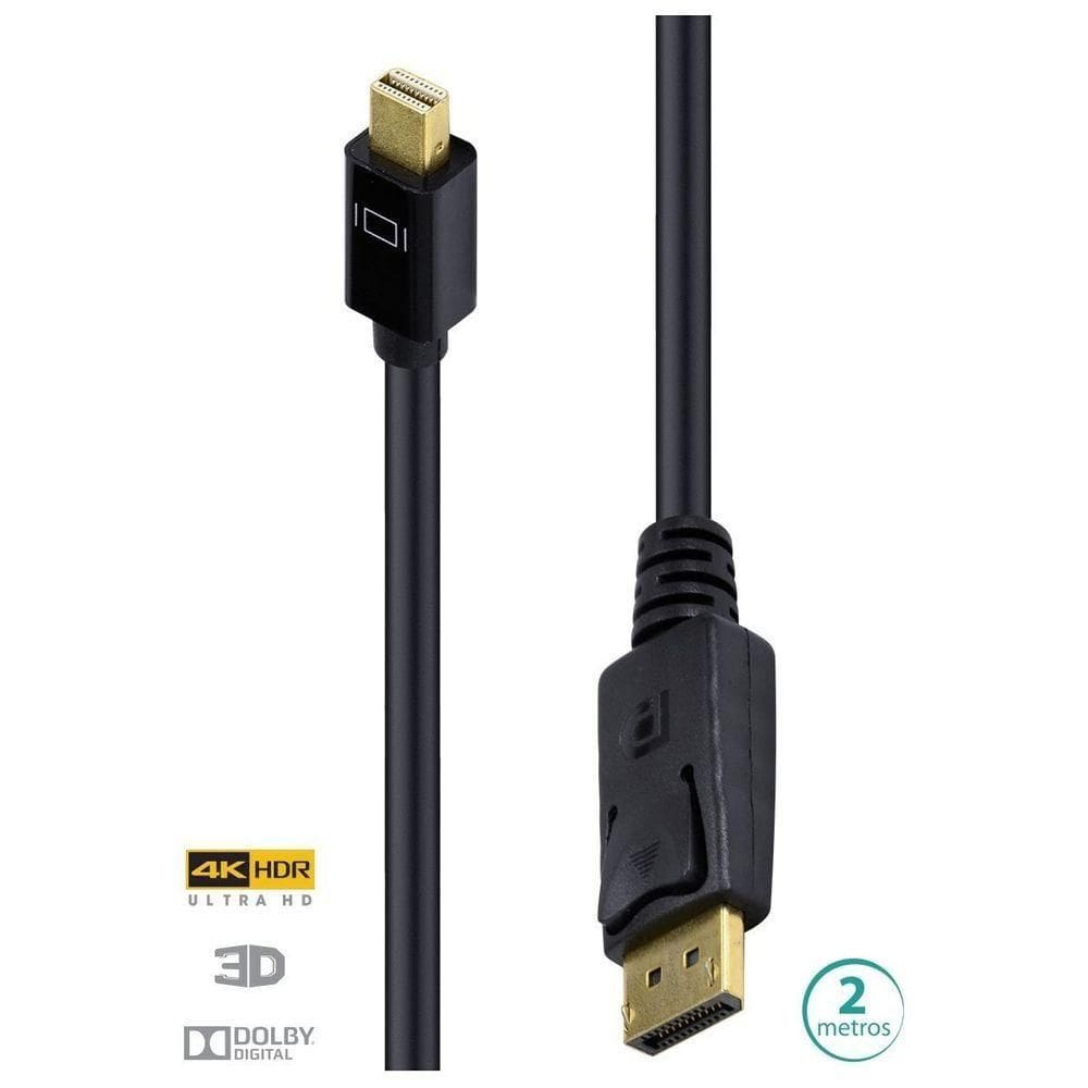 Cabo Displayport X Mini Displayport Ultra Hd60hz 2m