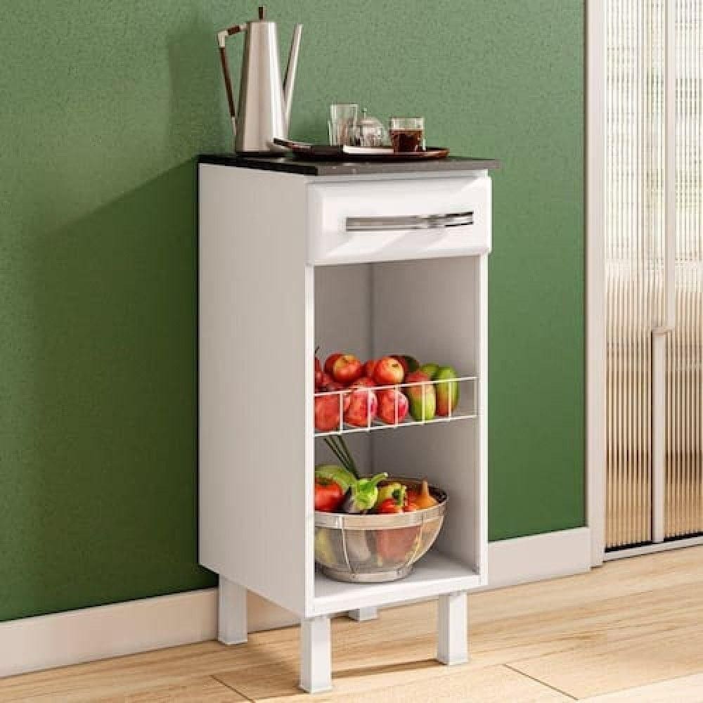 Fruteira 800517 Com 1 Gaveta E 1 Cesto Aramado Telasul Branco