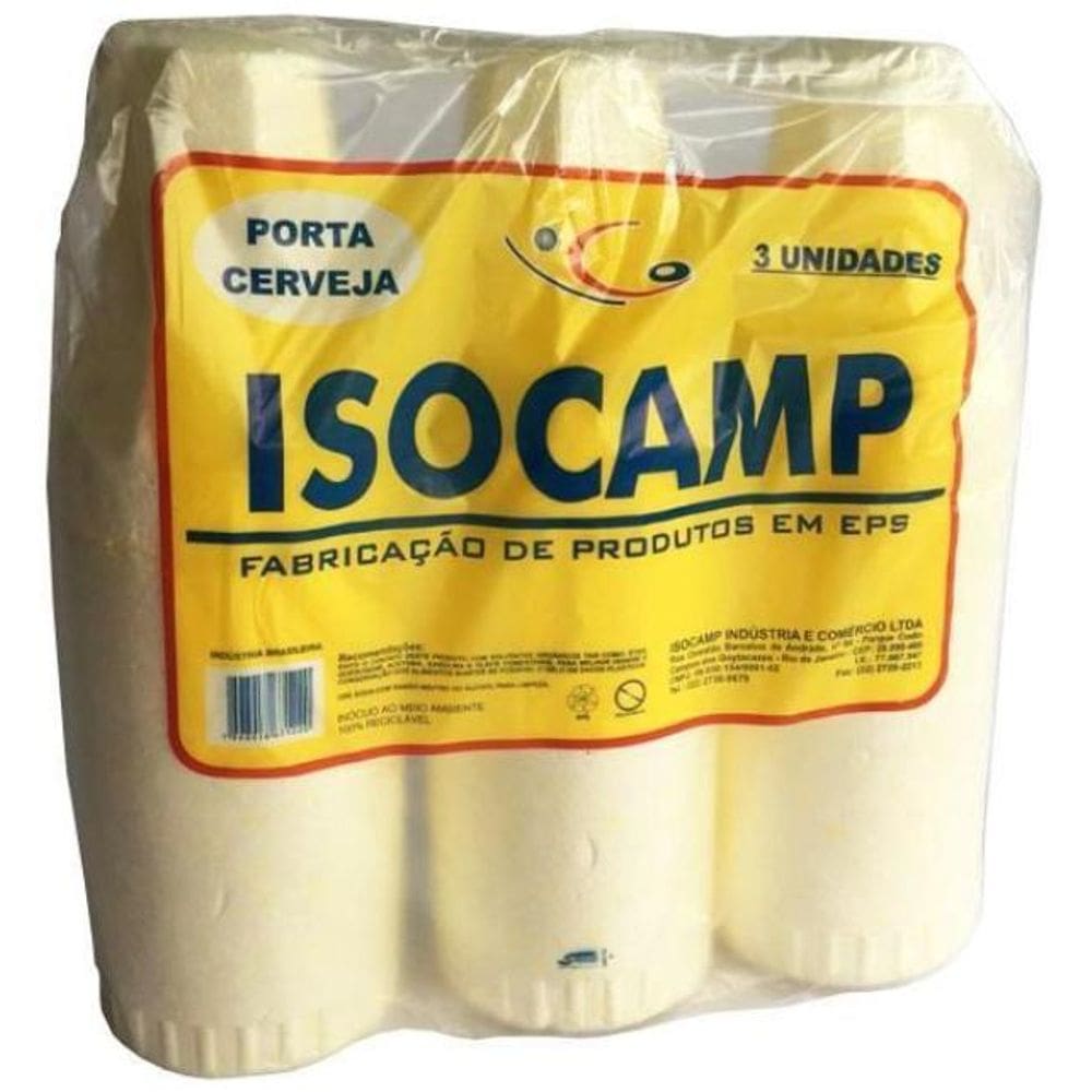 6 Porta Garrafa Térmica Isopor Camisinha Cerveja 600Ml  6Un