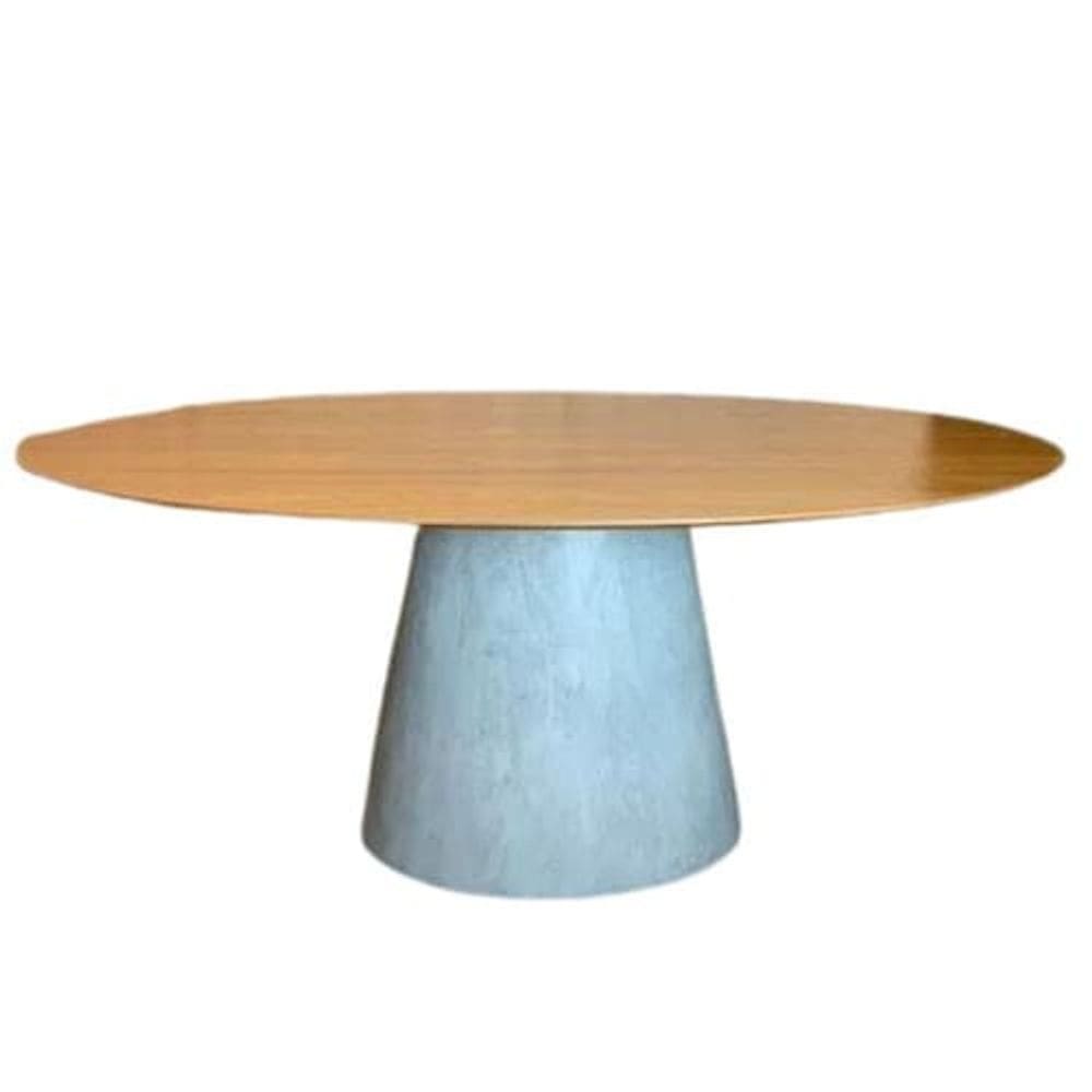 MP - Mesa De Jantar Cone Oval 137x90 Cm Tampo