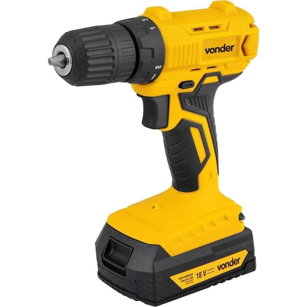 Parafusadeira Furadeira A Bateria, 18 V, Com Bateria E Com Carregador, Ipfv 1852 Vonder Ostenvonder
