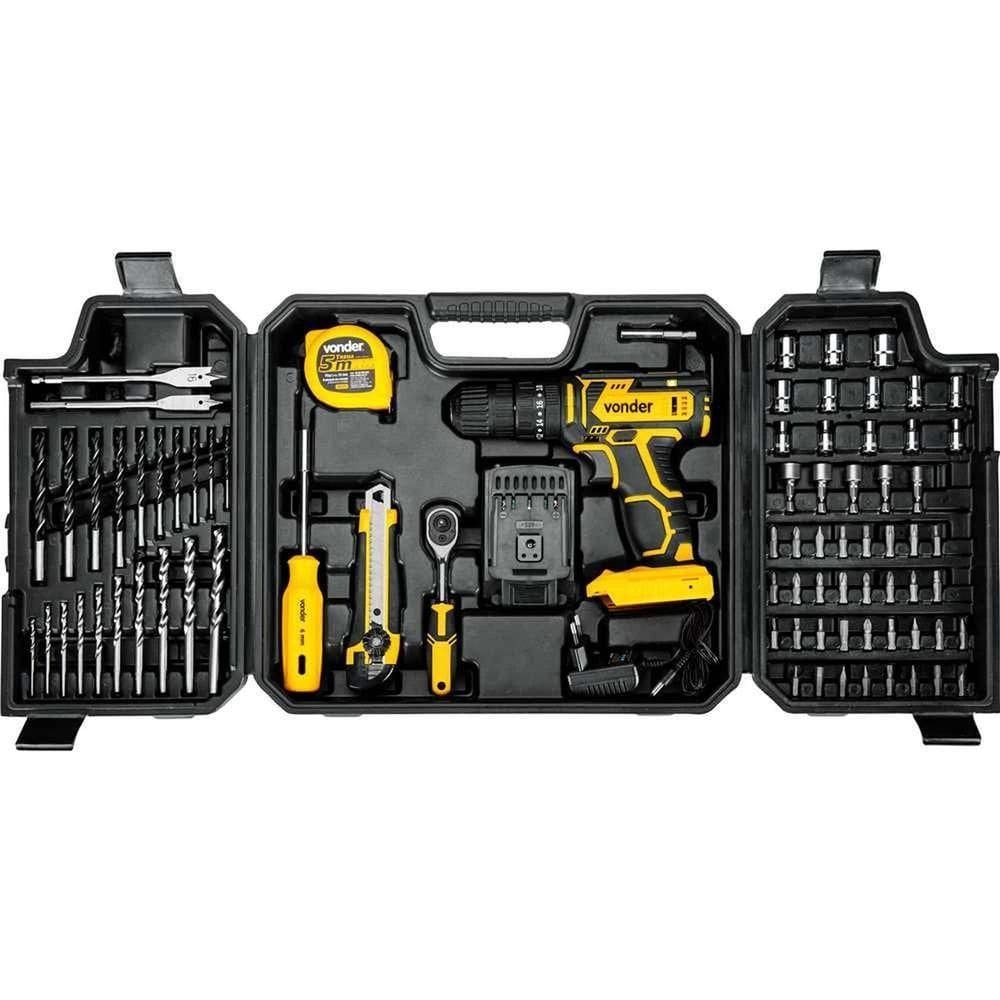 Parafusadeira/furadeira Impacto A Bateria 20v Fonte Bivolt Automática 78 Acessórios Pfv 078 Vonder Ostenvonder