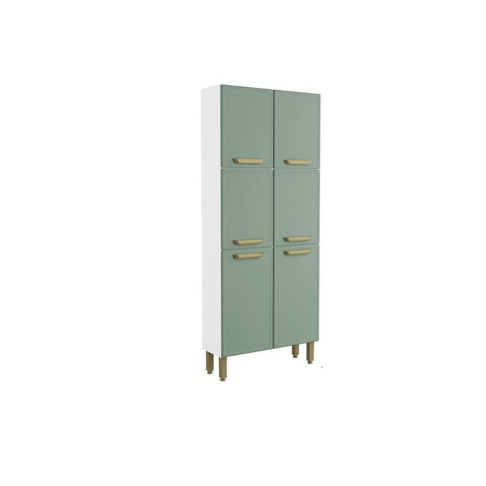 Paneleiro Cozinha Modulado Bella c/ 6 Portas 80cm Verde Bertolini