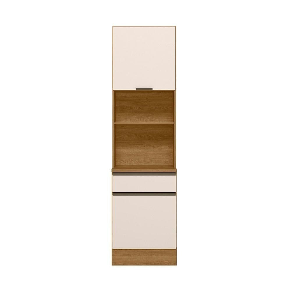 Paneleiro Duplo 2 Portas 1 Gaveta Etna Carvalho Oak Off White - Ssx Multicoisas