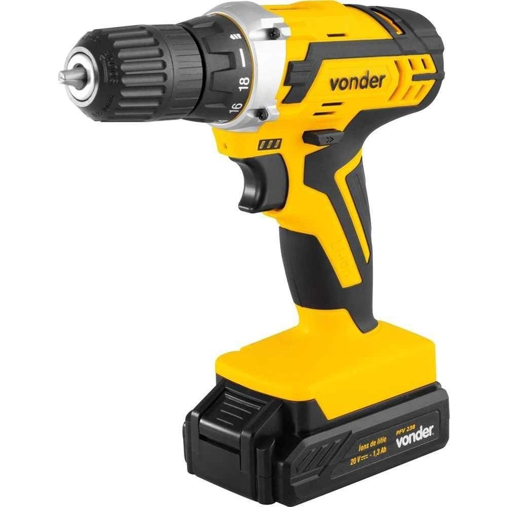Parafusadeira/furadeira A Bateria, 20 V, Fonte De Carregamento Bivolt Automática, Pfv 238 Vonder Ostenvonder