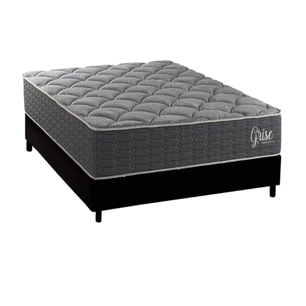 Cama Box NOVO + Colchão Anatômico Kappesberg D40 Grise + Base CRC Corano Black