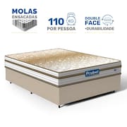 Cama Box com Colchão de Molas Ensacadas Double Face Pillow Euro Alfa Probel Casal 138cm