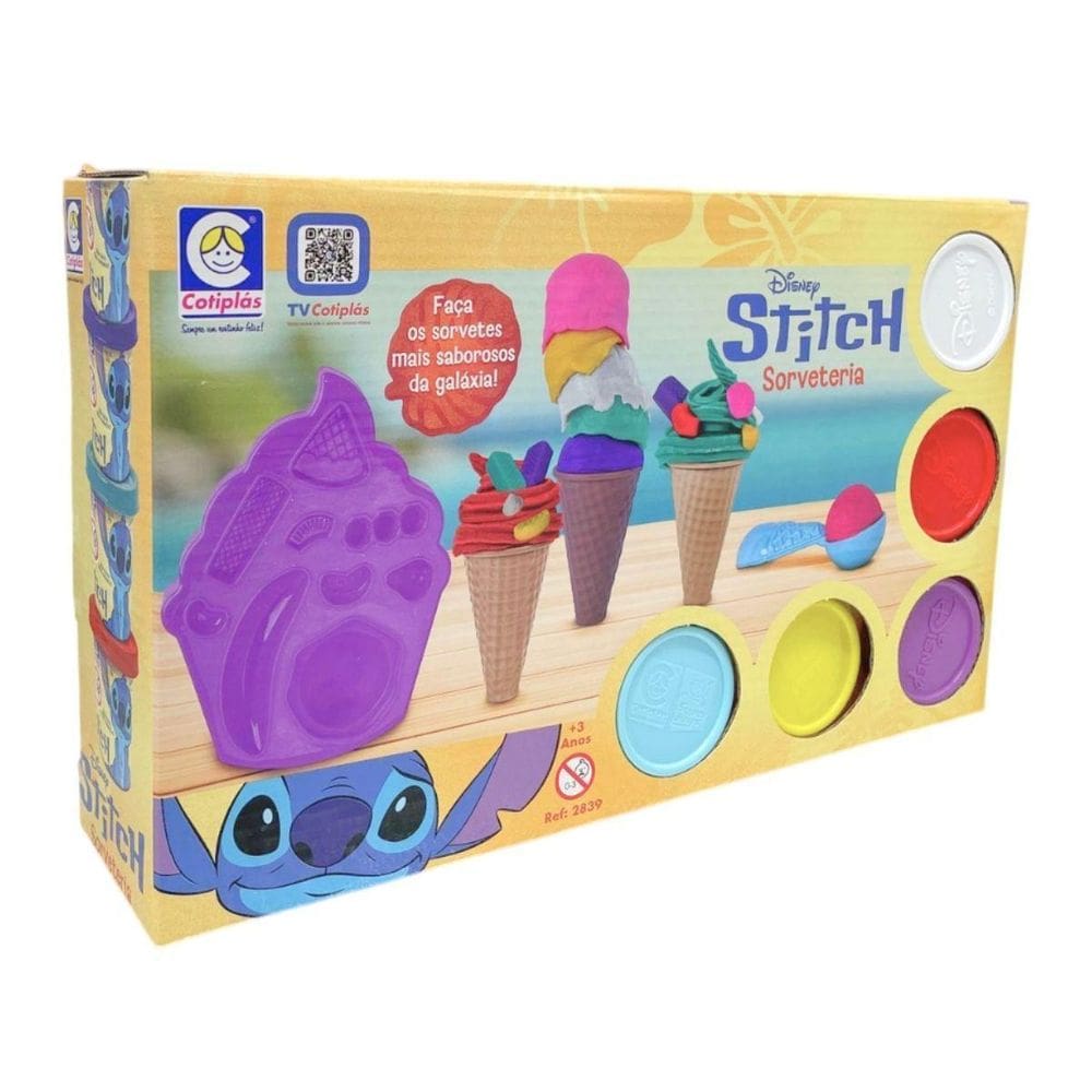 Brinquedo Sorveteria Stitch Disney Massinhas De Modelar