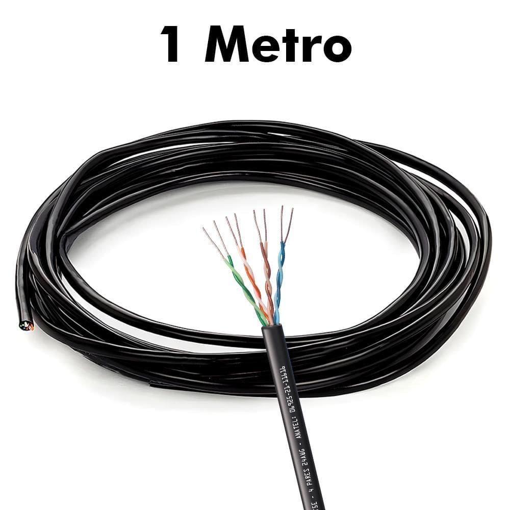 Metro De Cabo De Rede Landutti Upt Cat5 100% Cobre,Preto