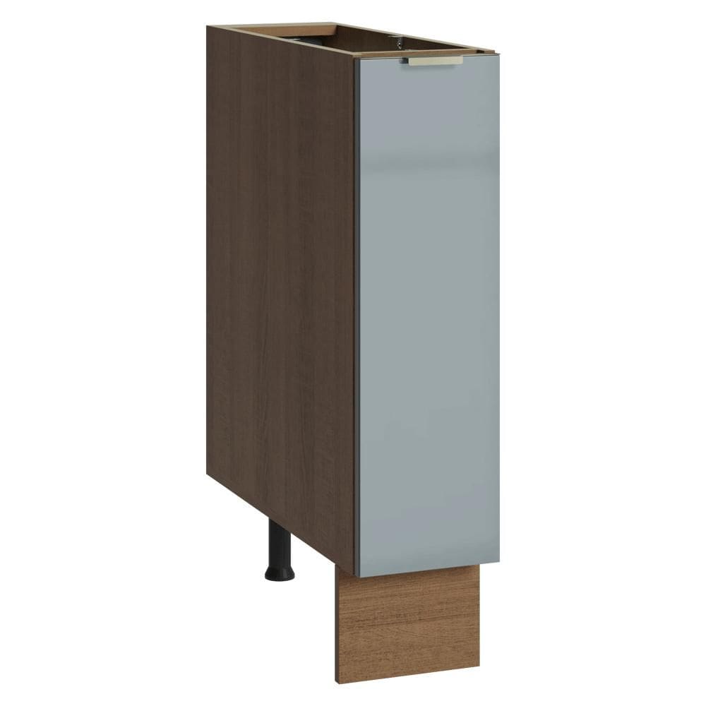 Balcão Porta-Temperos 20cm 1 Porta (Sem Tampo) Rustic/Cinza Lux Madesa