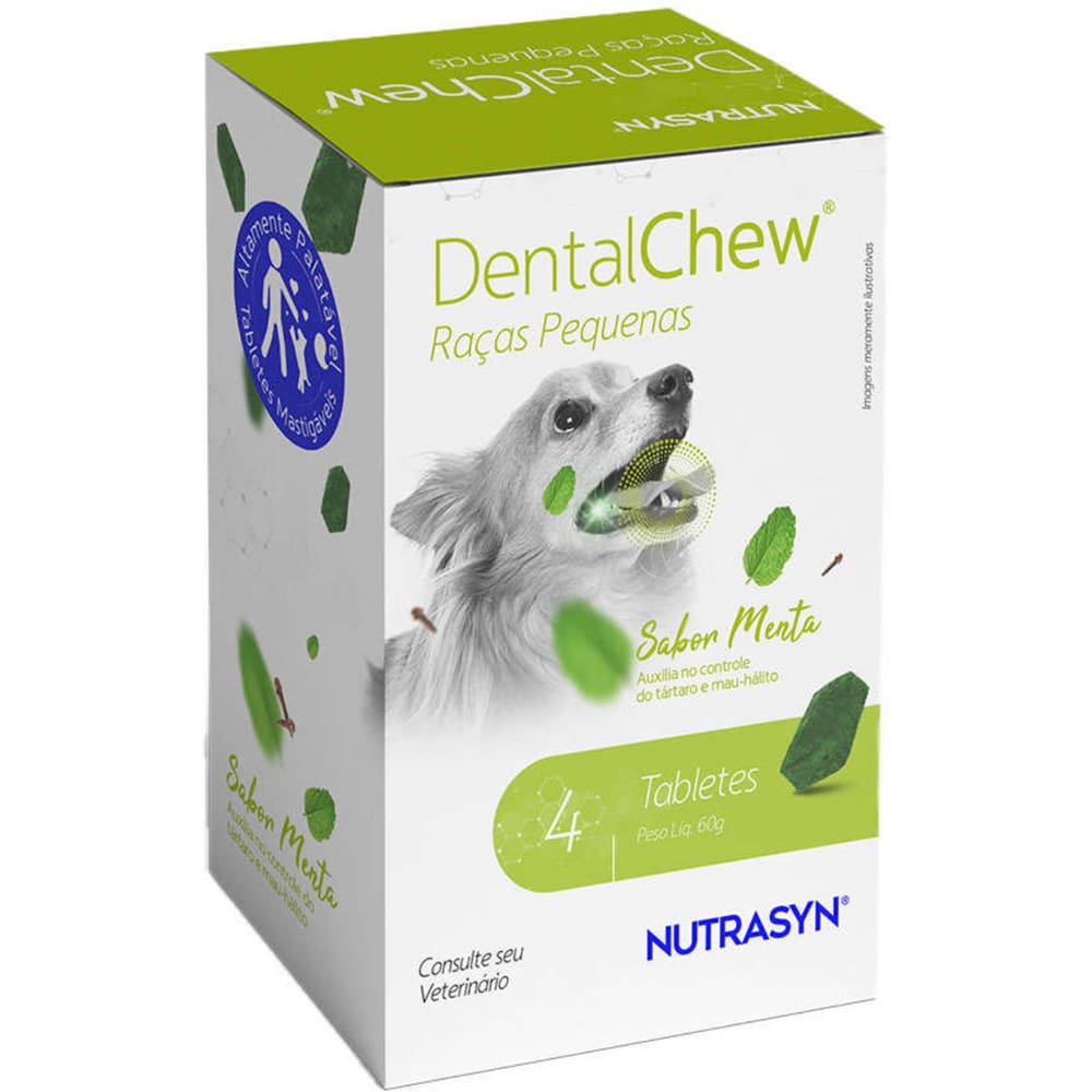 Dentalchew Barra 60g Rp Sabor Menta (hexametafosfato De Sódio + Cravo Da índia )