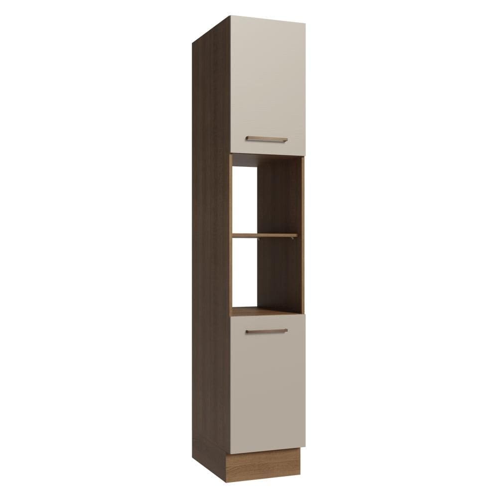 Paneleiro 40 cm 2 Portas e 2 Nichos Rustic/Crema Agata Madesa