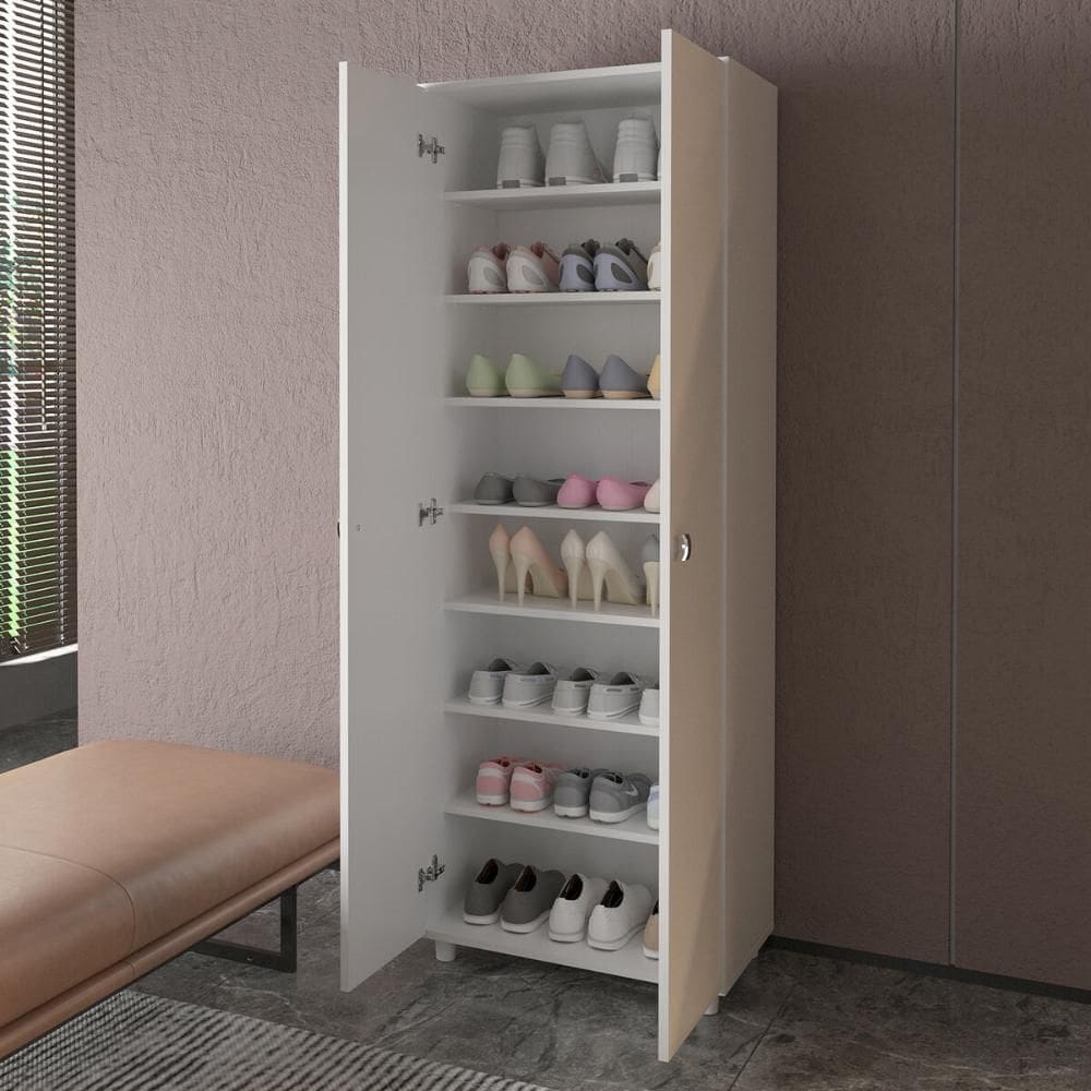 Sapateira Vertical 57cm com 2 Portas e 7 Prateleiras Multimóveis CR35394