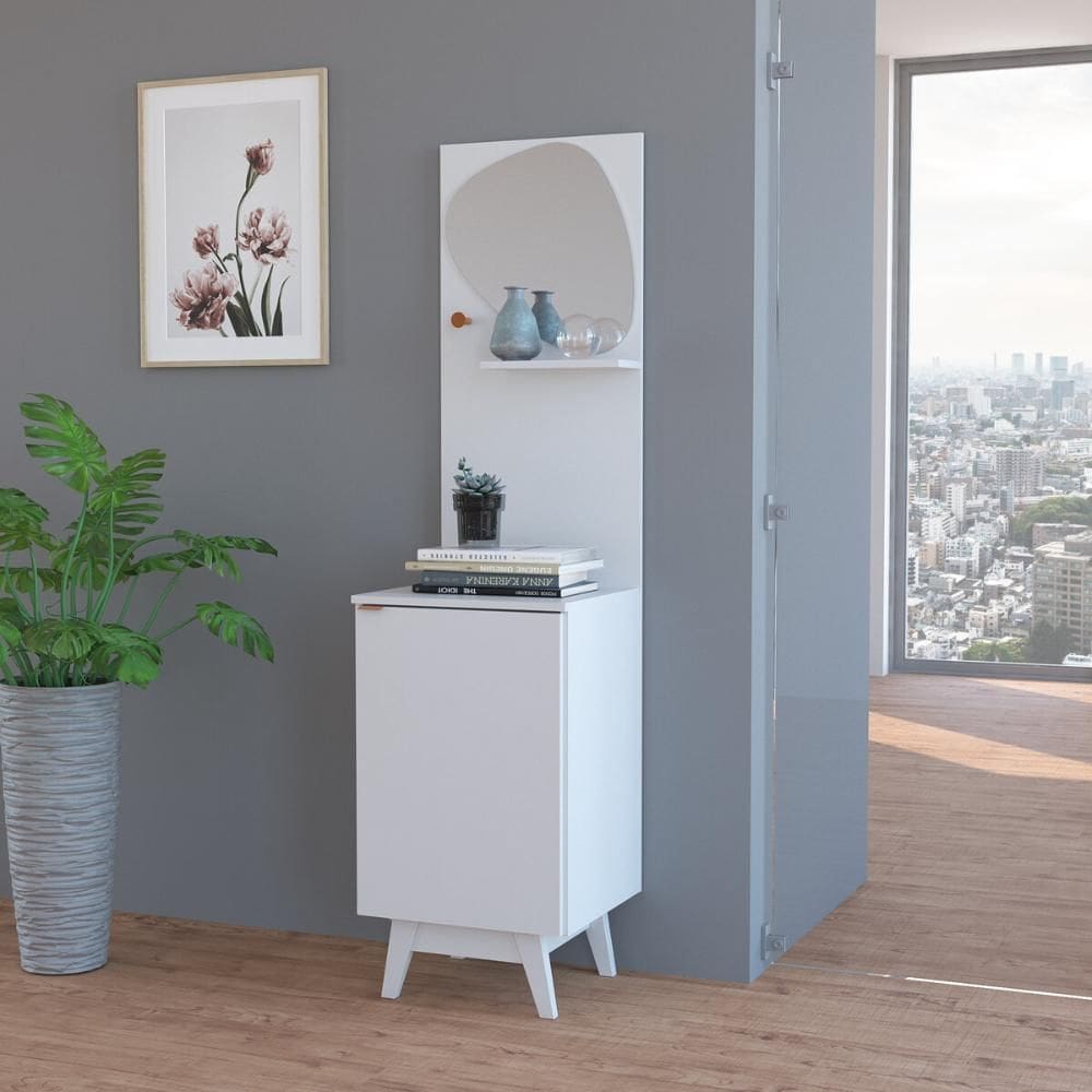 Aparador com Espelho 45cm 1 Porta Flex Retrô Multimóveis CR50221