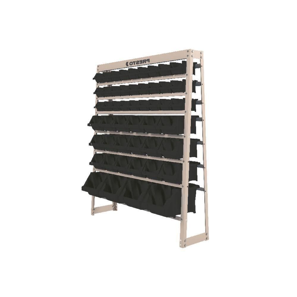 Estante Gaveteiro Com 49 Gavetas Mistas Preto E Bege Presto