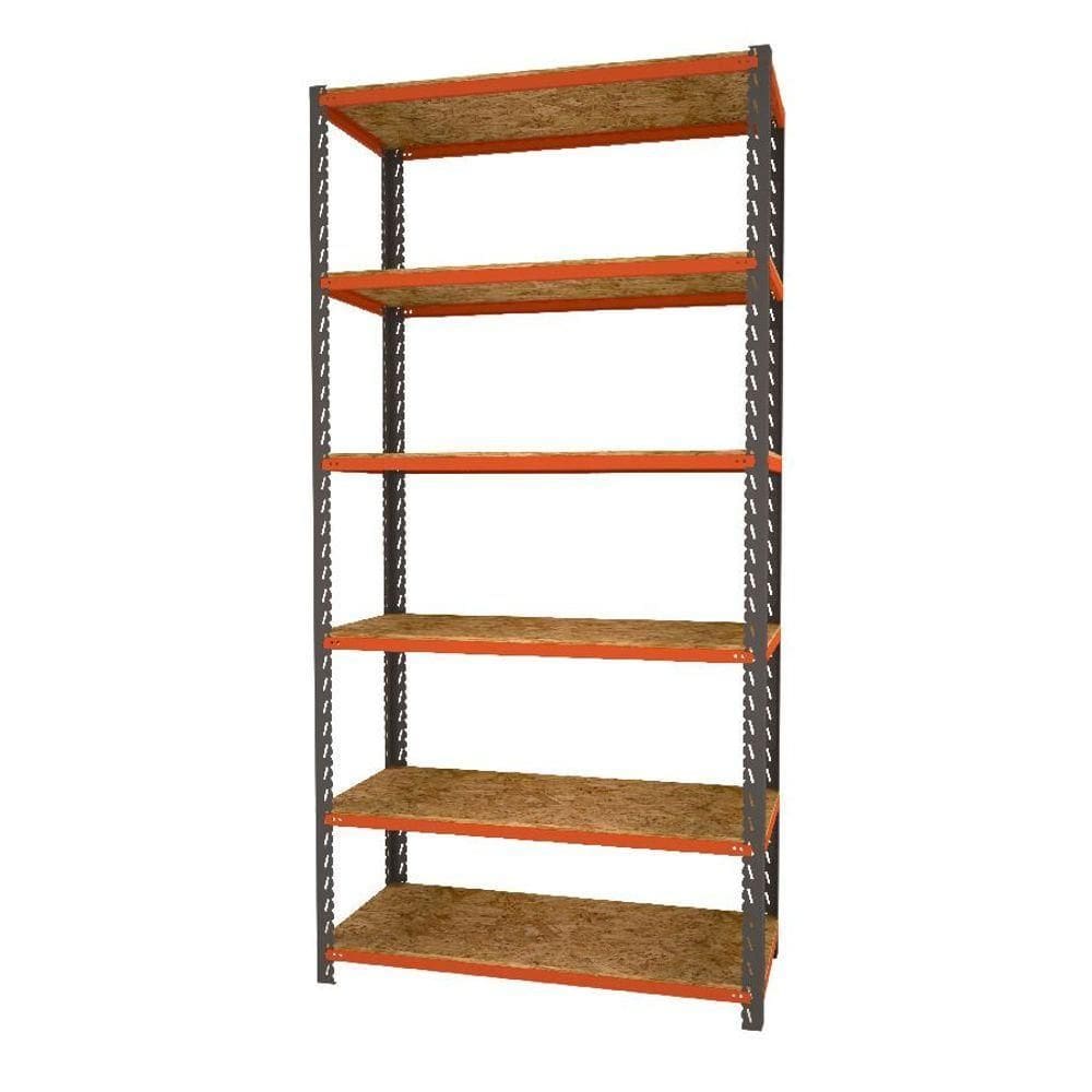 Estante Em Aco Monta Carga 450 Cinza E Laranja 600kg Presto