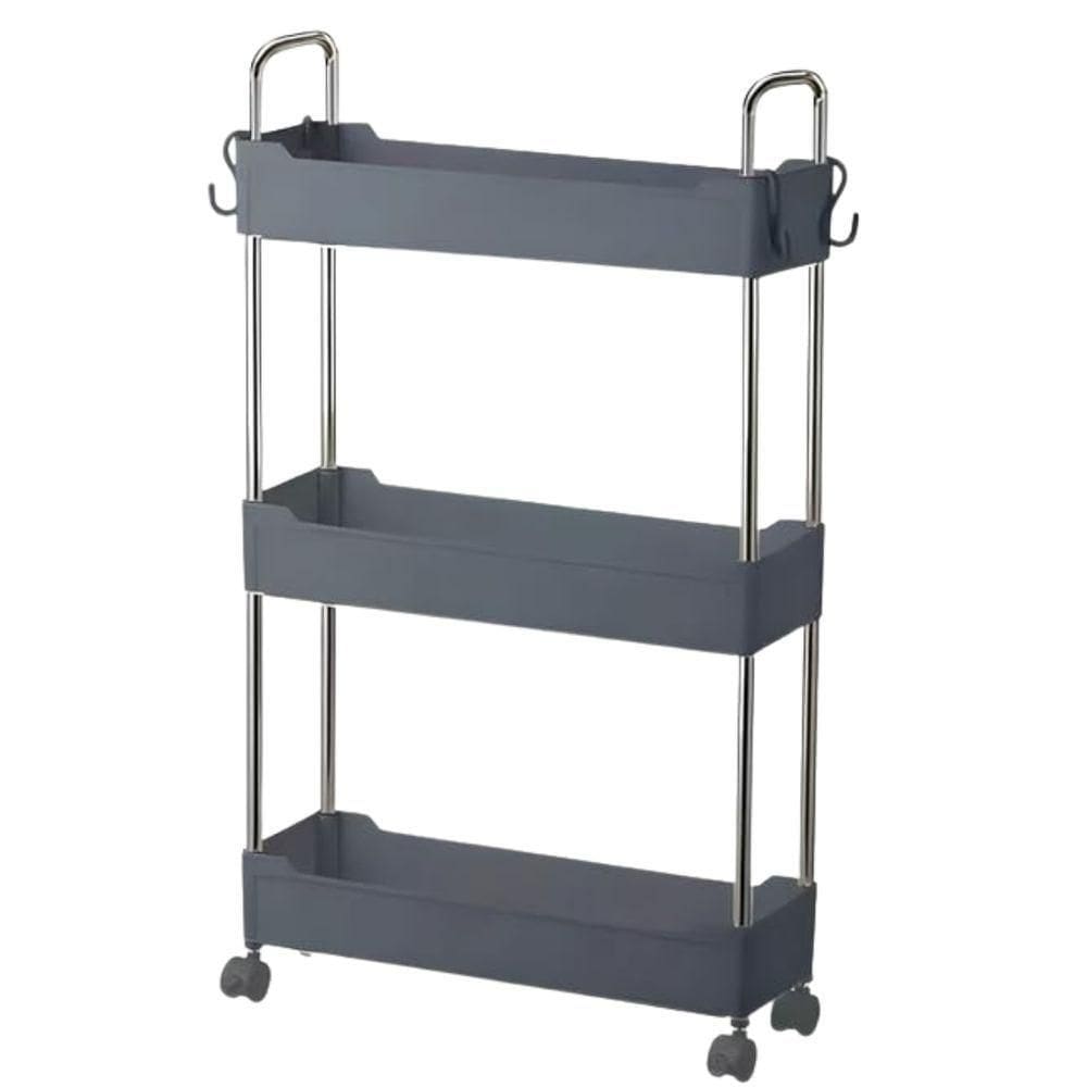 Estante Organizadora Móvel 3 Andares Para Cozinha, Banheiro E Escritórios