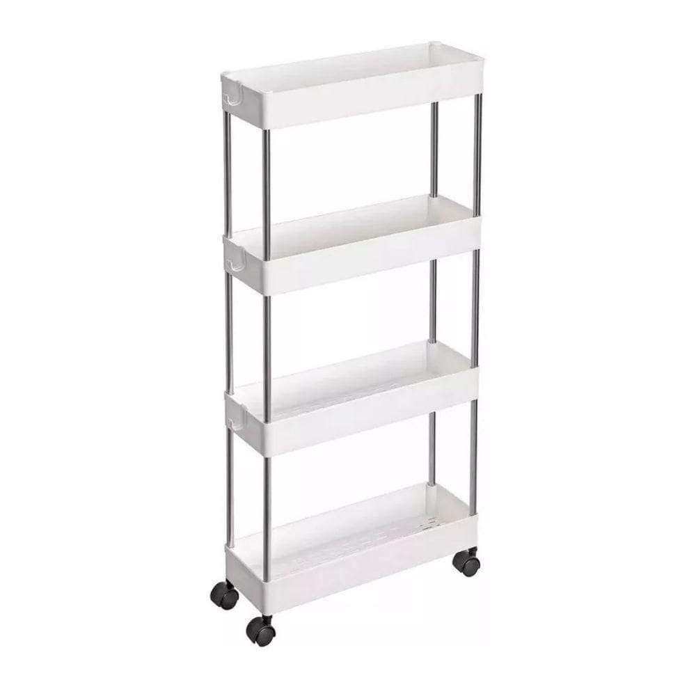 Estante Versátil 4 Andares De Prateleiras Com Rodízios