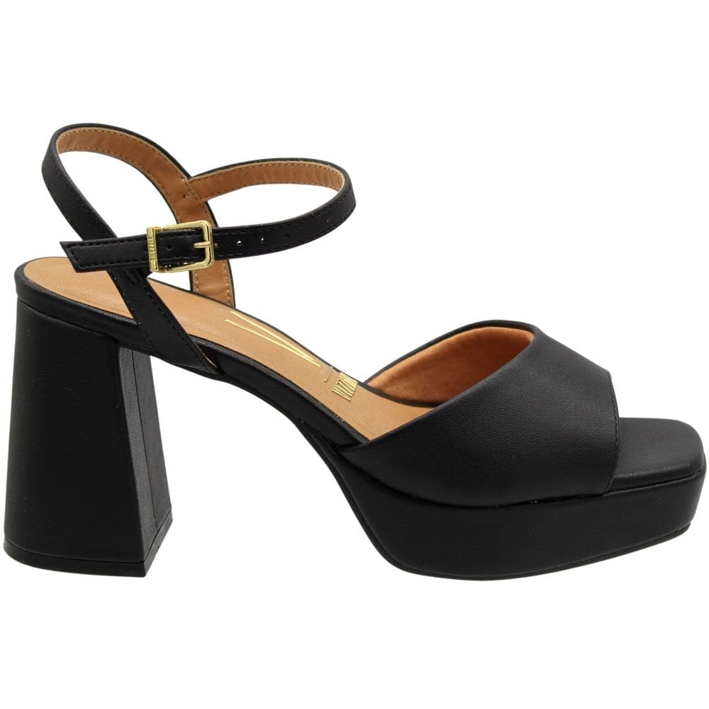 Sandália Salto Alto Grosso Peep Toe Pelica Vizzano Feminina