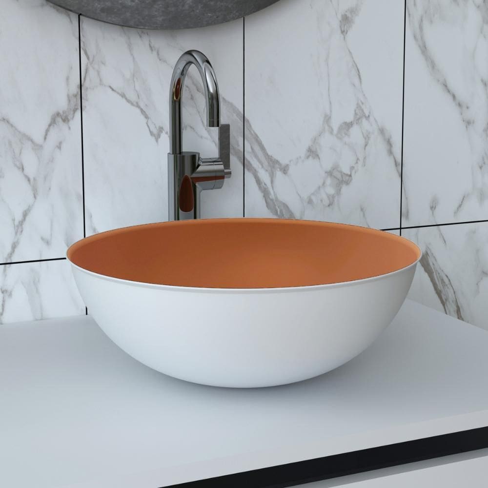 Cuba Sobrepor Banheiro Redonda 33,5x12cm Multimóveis CR10156