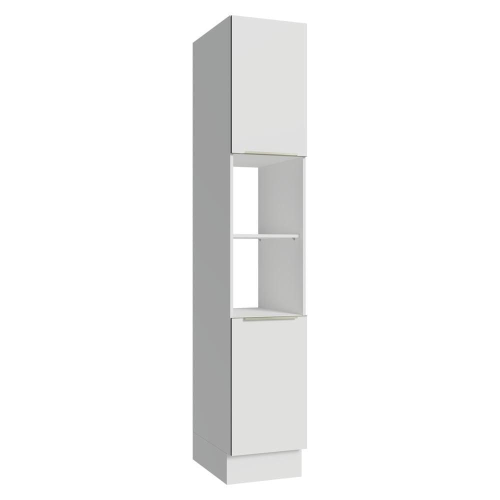 Paneleiro 40cm 2 Portas e 2 Nichos Branco Veludo Lux Madesa
