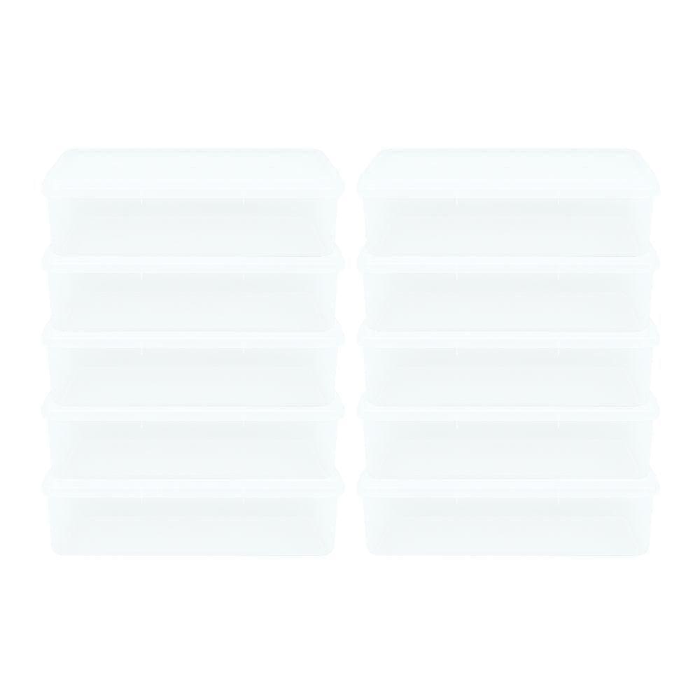 Kit 10 Caixas Herméticas Plásticas Empilháveis 3,5l Branco