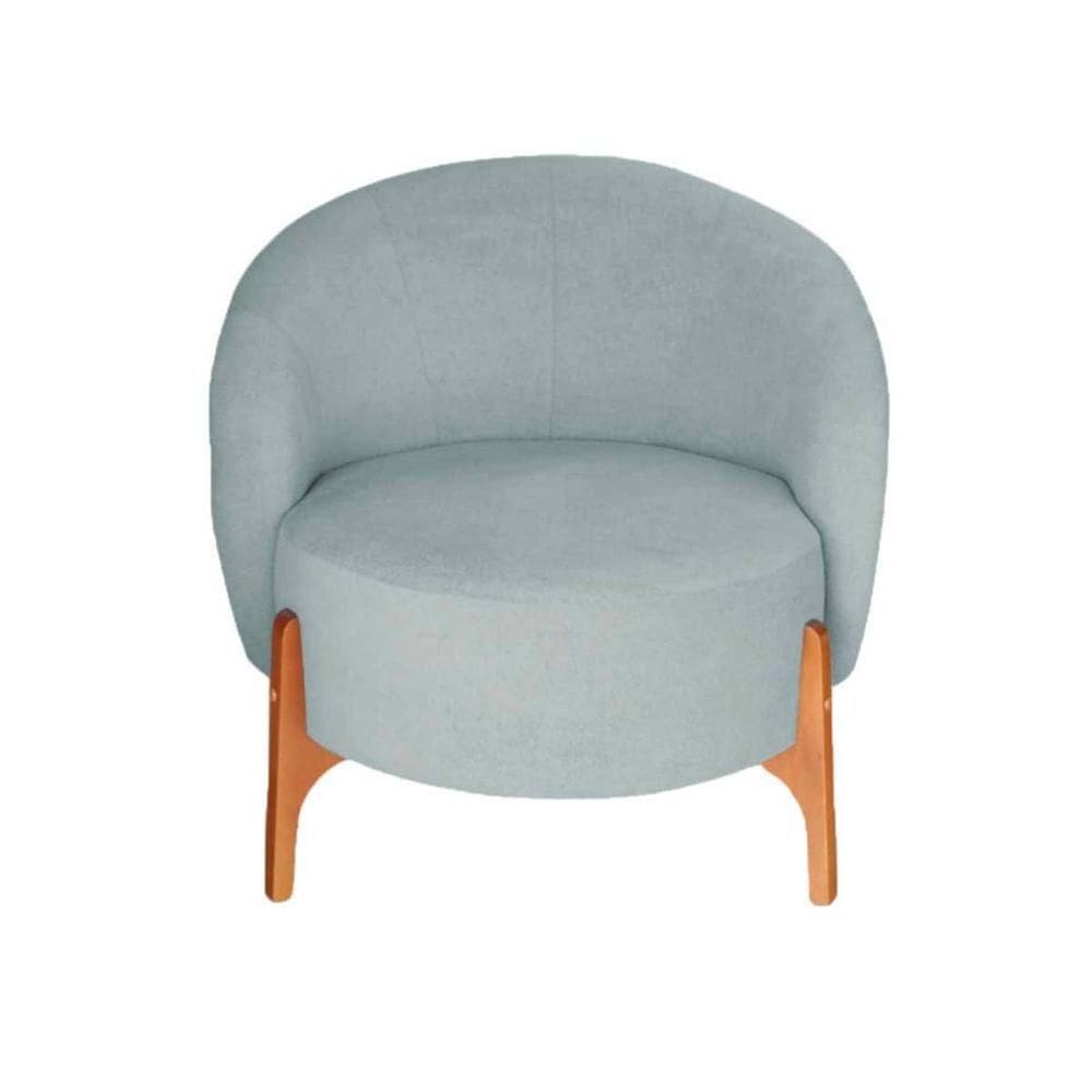 Poltrona Decorativa Luxo Ariela Bouclê Ds Home Bouclê Cinza Claro