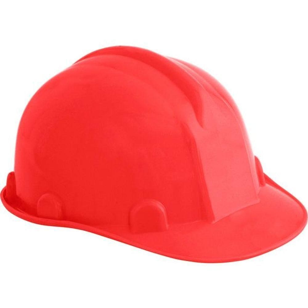 Capacete Aba Frontal Vermelho Com Carneira Plastica Classe B