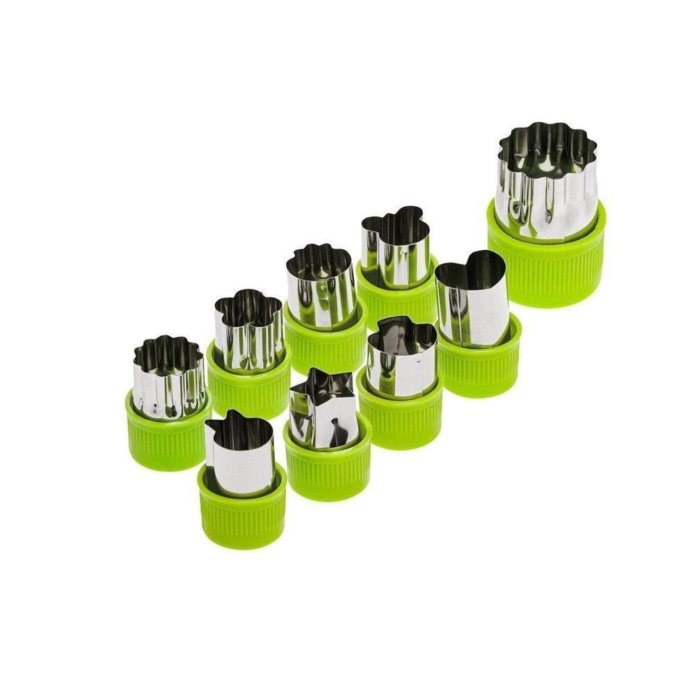 Kit Conjunto Com 9 Ponteiras - Bicos Para Confeitaria Verde