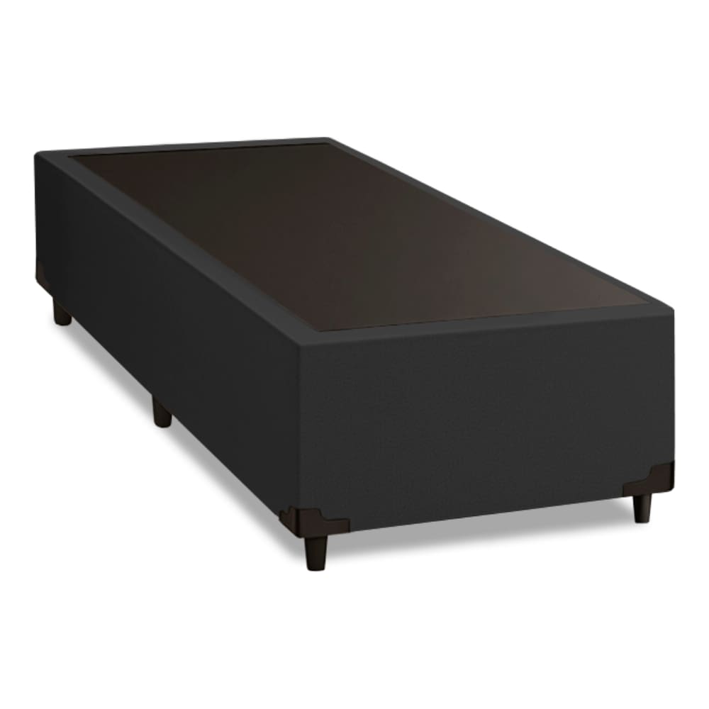 Cama Box 0,79 M Com 38cm De Altura Prince Suede Preto