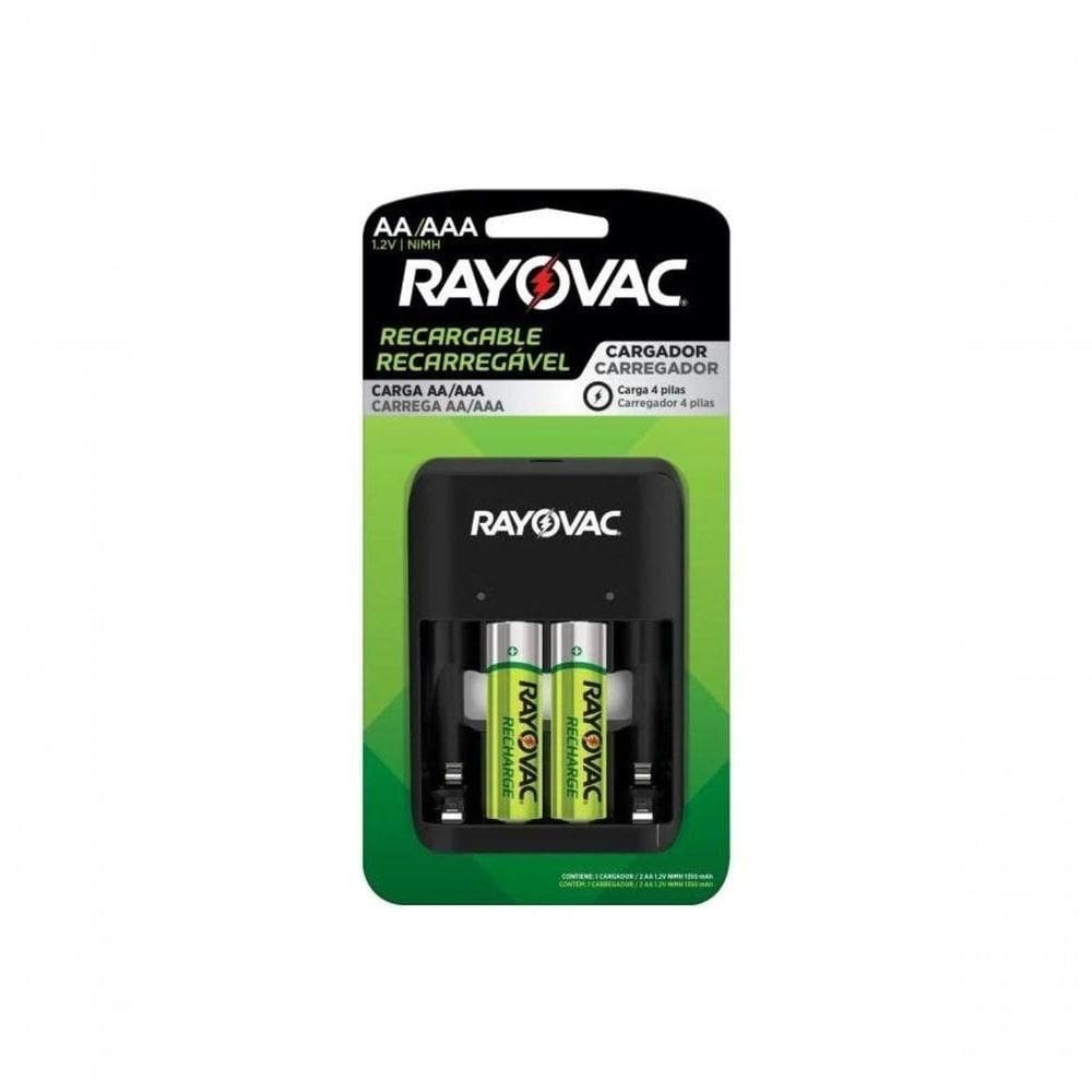 Carregador De Pilhas Rayovac Sm-4 Usb Aa-aaa