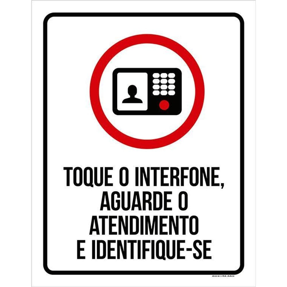 Placa Para Condomínio - Toque Interfone Identifique-Se 36X46
