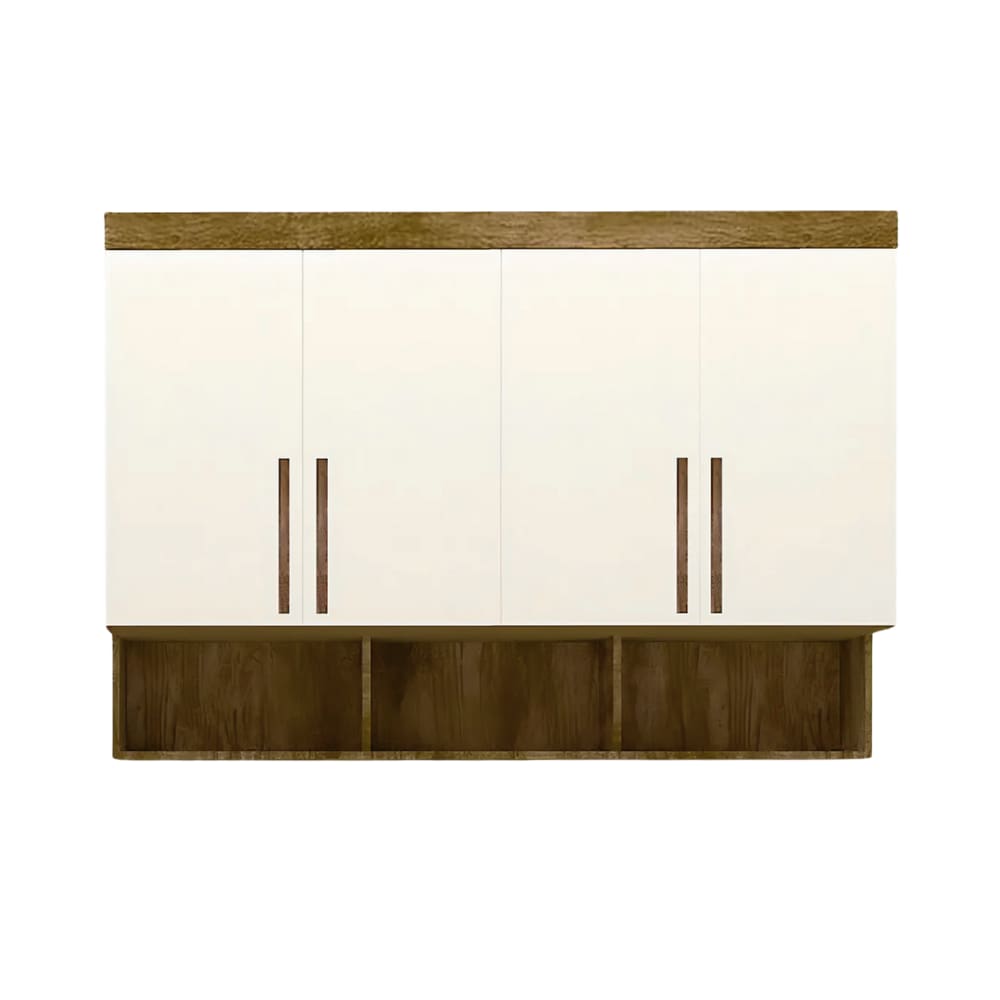 Modulo J&A Georgia Armário Aéreo 1,67m Jequitibá / Off White