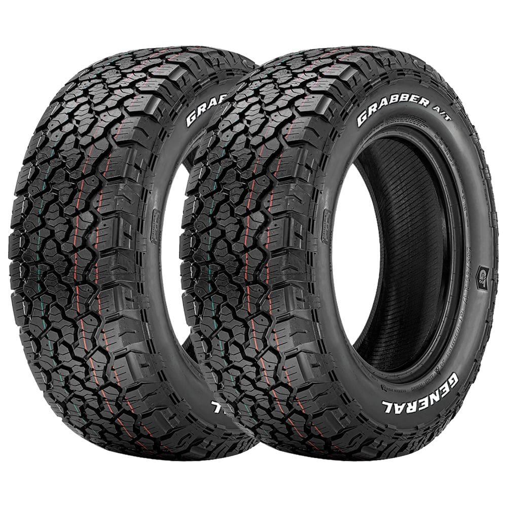 Jogo 2 Pneus General Tire by Continental Aro 16 Grabber A/TX 265/70R16 112T - Letras Brancas