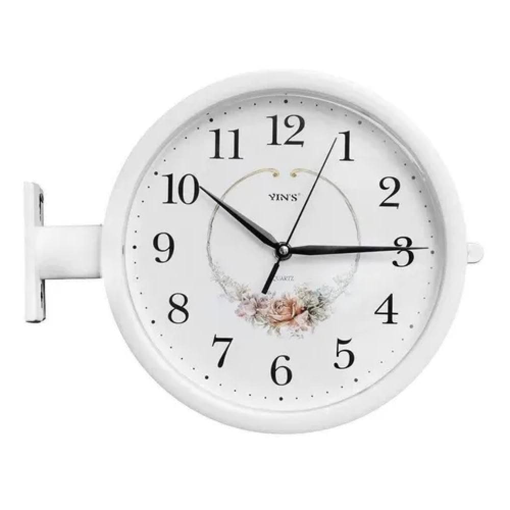 Relógio De Parede Dupla Face Vintage Estação De Trem Branco Decoração Retrô Com Elegância E Sofisticação