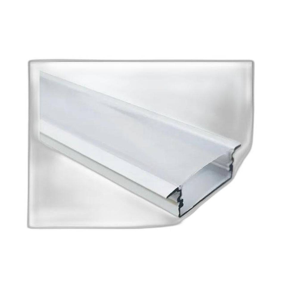 Perfil Slim Embutir Branco 24Mm 30X10Mm 1 Metro - Agimports