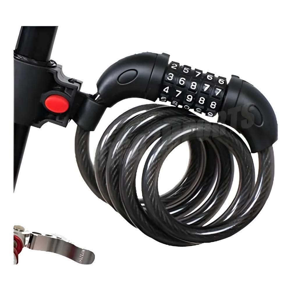 Trava Tranca Cadeado Grosso Bike E Moto Segredo 1200Mmx12Mm