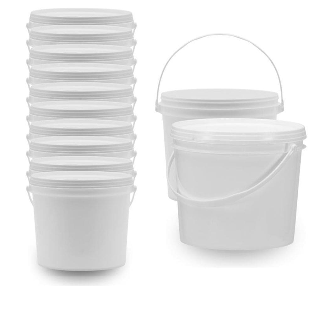 Balde Branco Para Líquidos E Alimentos 10 Pçs