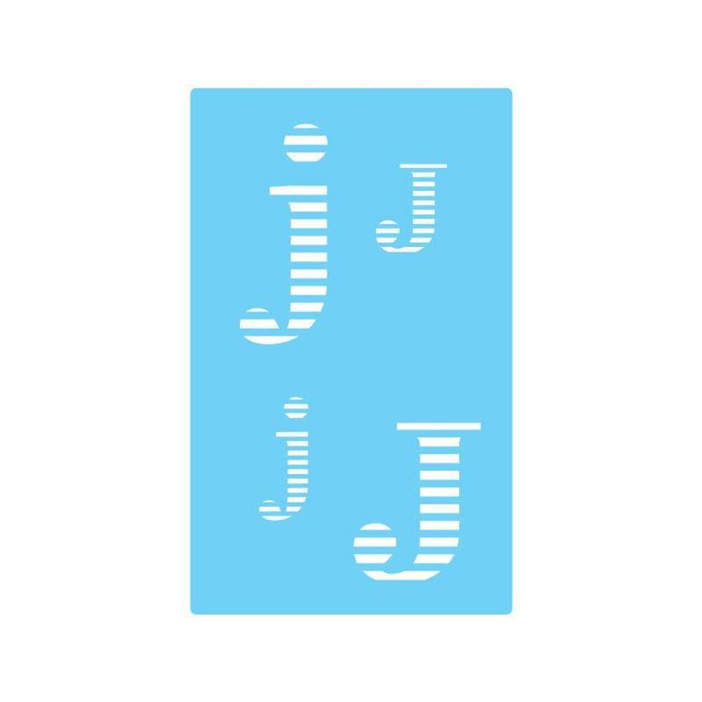 Stencil De Parede Tamako Alfabeto Letra J 55X90Cm - Ref 310